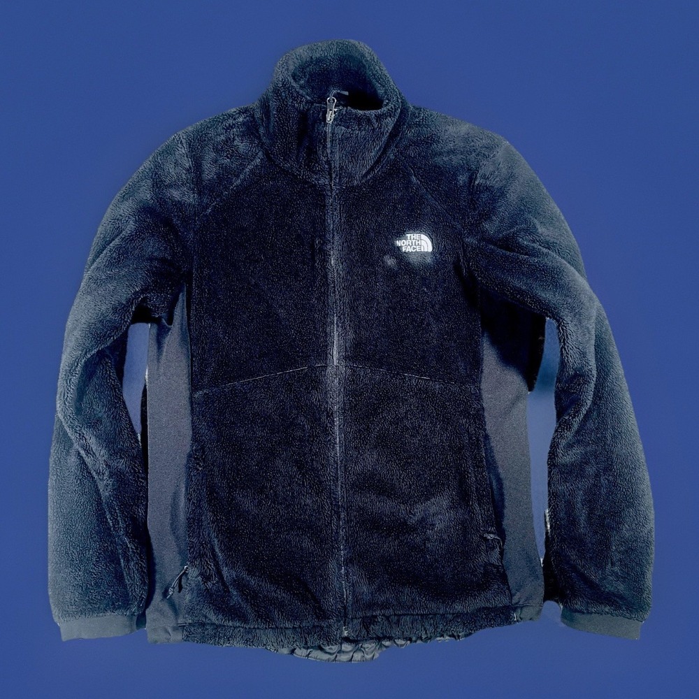 The North Face Osito Hybrid Jacket Black Quilted Fleece Lined Full Zip Gorpcore